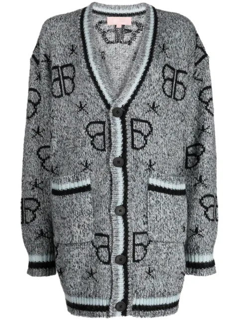 BAPY BY *A BATHING APE® monogram-pattern striped-tipping cardigan