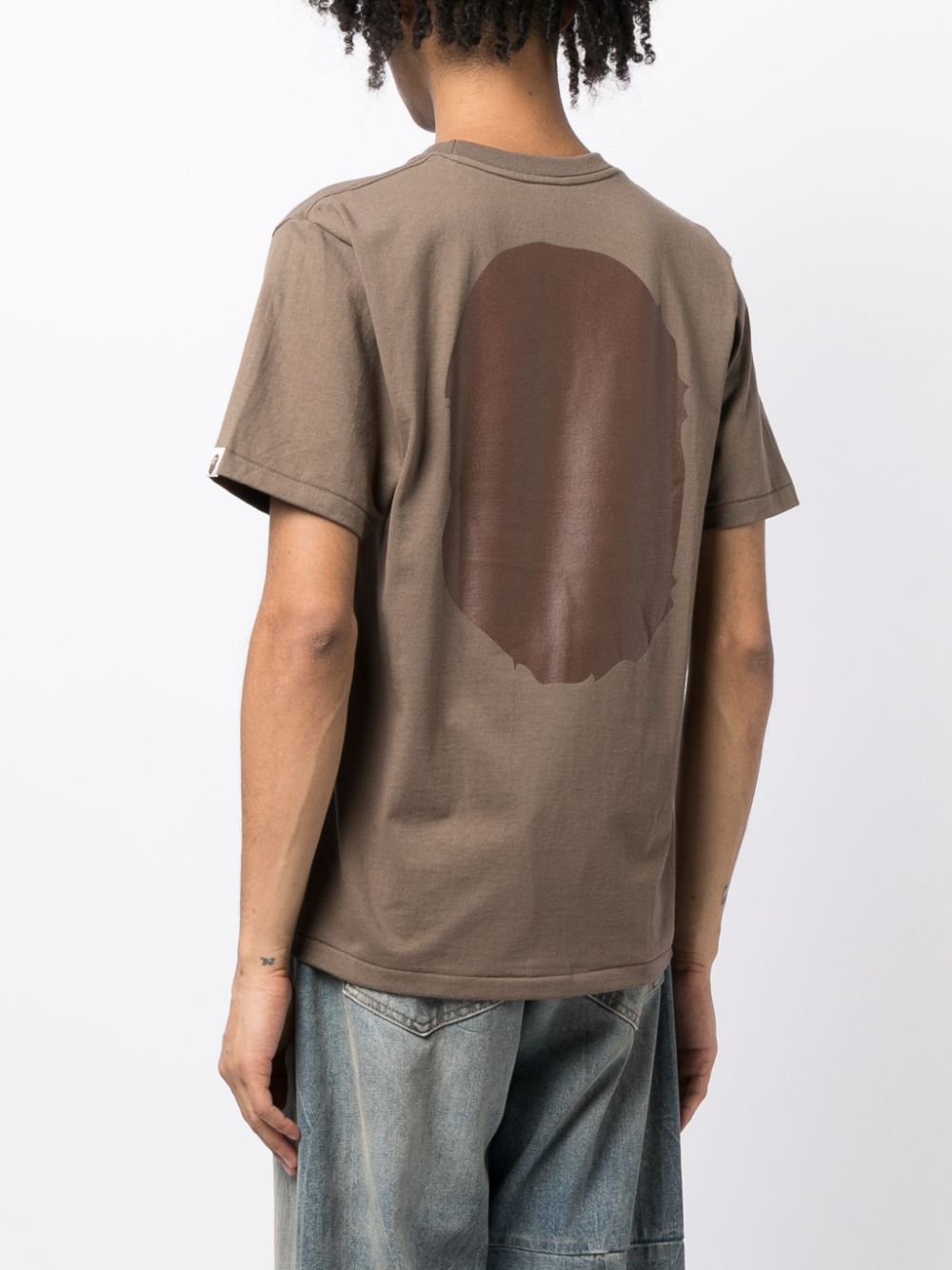 A BATHING APE T-shirt met print Bruin