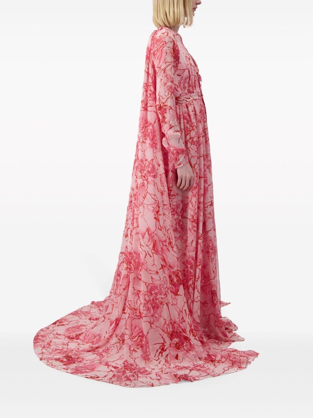 Giambattista Valli Avondjurk met bloemenprint Roze