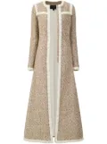 Giambattista Valli braided-trim tweed coat - Neutrals