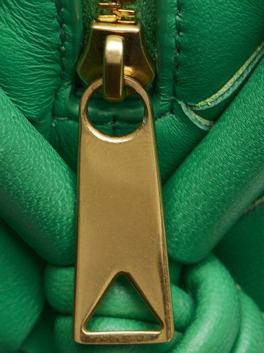 Bottega Veneta Mini Loop Shoulder Bag in Teal Washed Gold