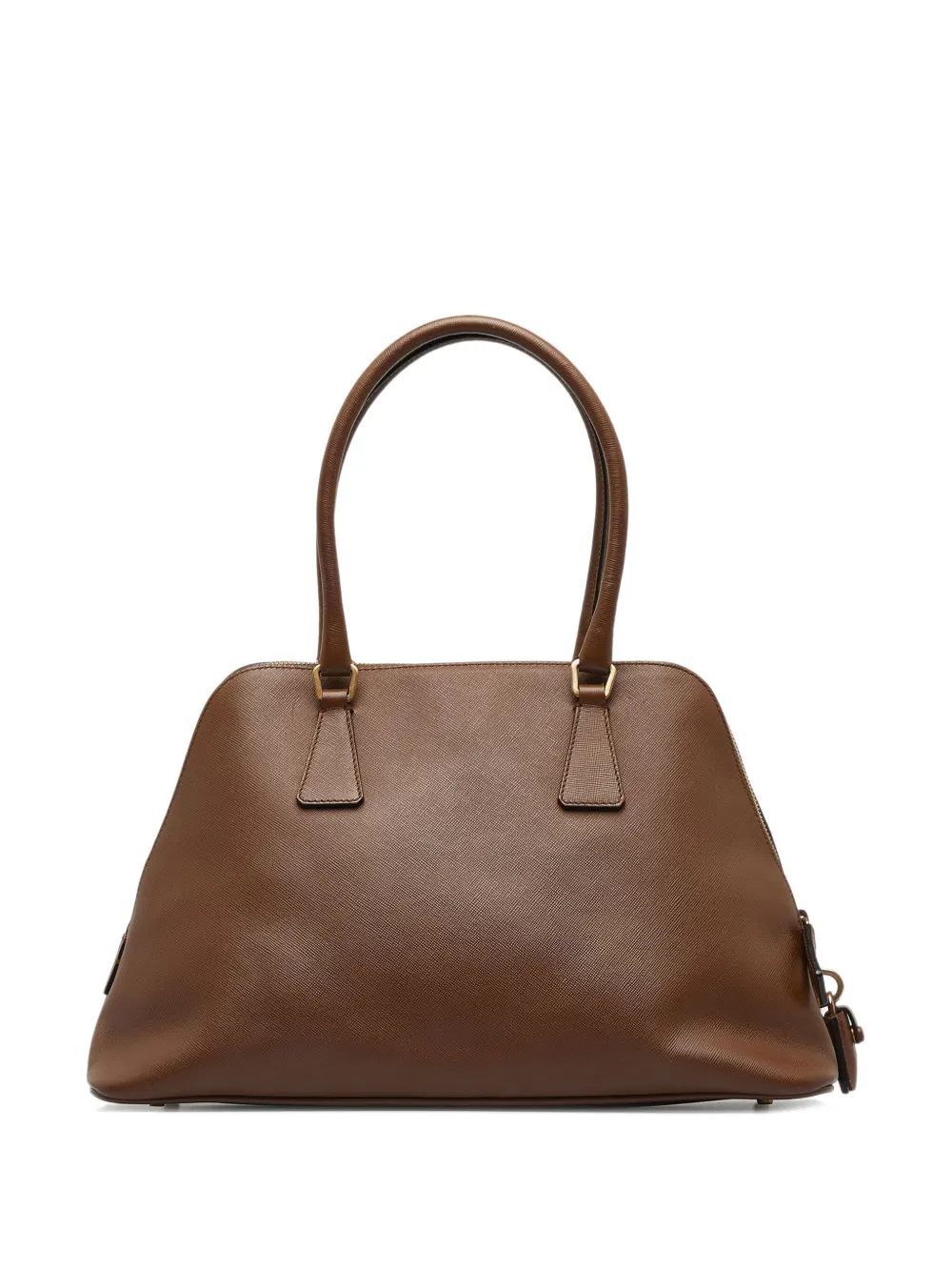 Prada Pre-Owned triangle-logo leather handbag - Bruin