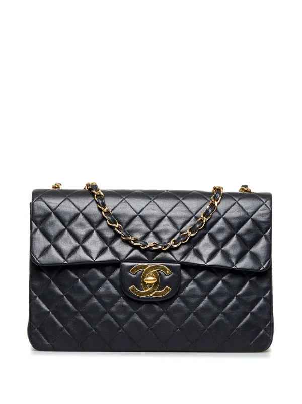 CHANEL Pre-Owned 1991/1994 Maxi Double Flap Shoulder Bag - Farfetch