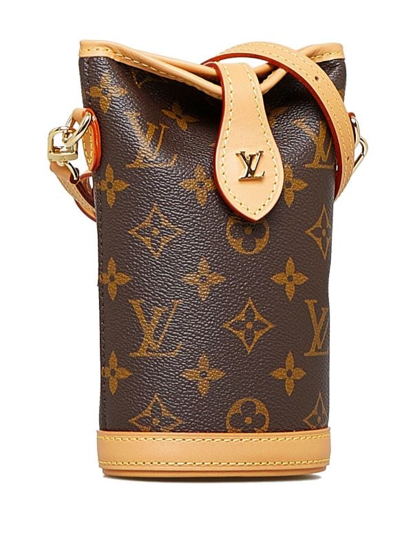 LOUIS VUITTON Fold Me Pouch Monogram Canvas Shoulder Bag Brown