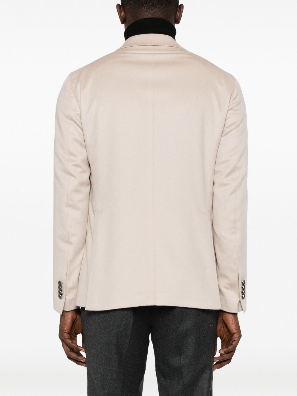 Shop Tagliatore Double-breasted Wool Blazer In Neutrals