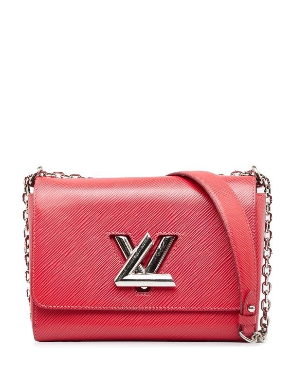 Pre-owned Louis Vuitton Twist Leather Crossbody Bag In Pink