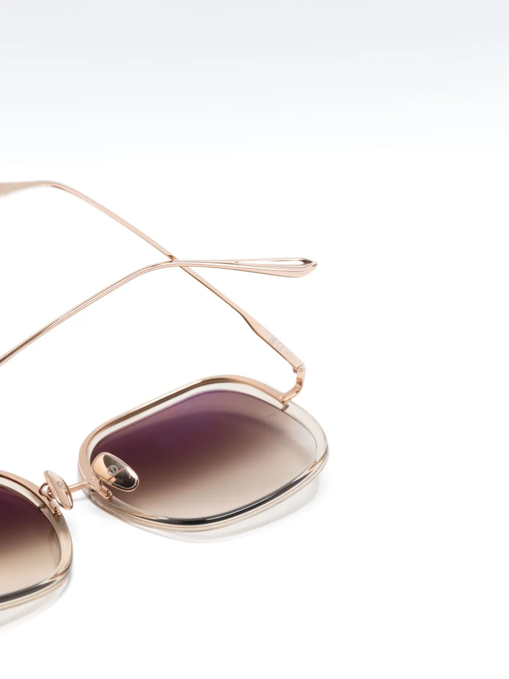 Shop Linda Farrow Ceclia Oversize Round-frame Sunglasses In Neutrals