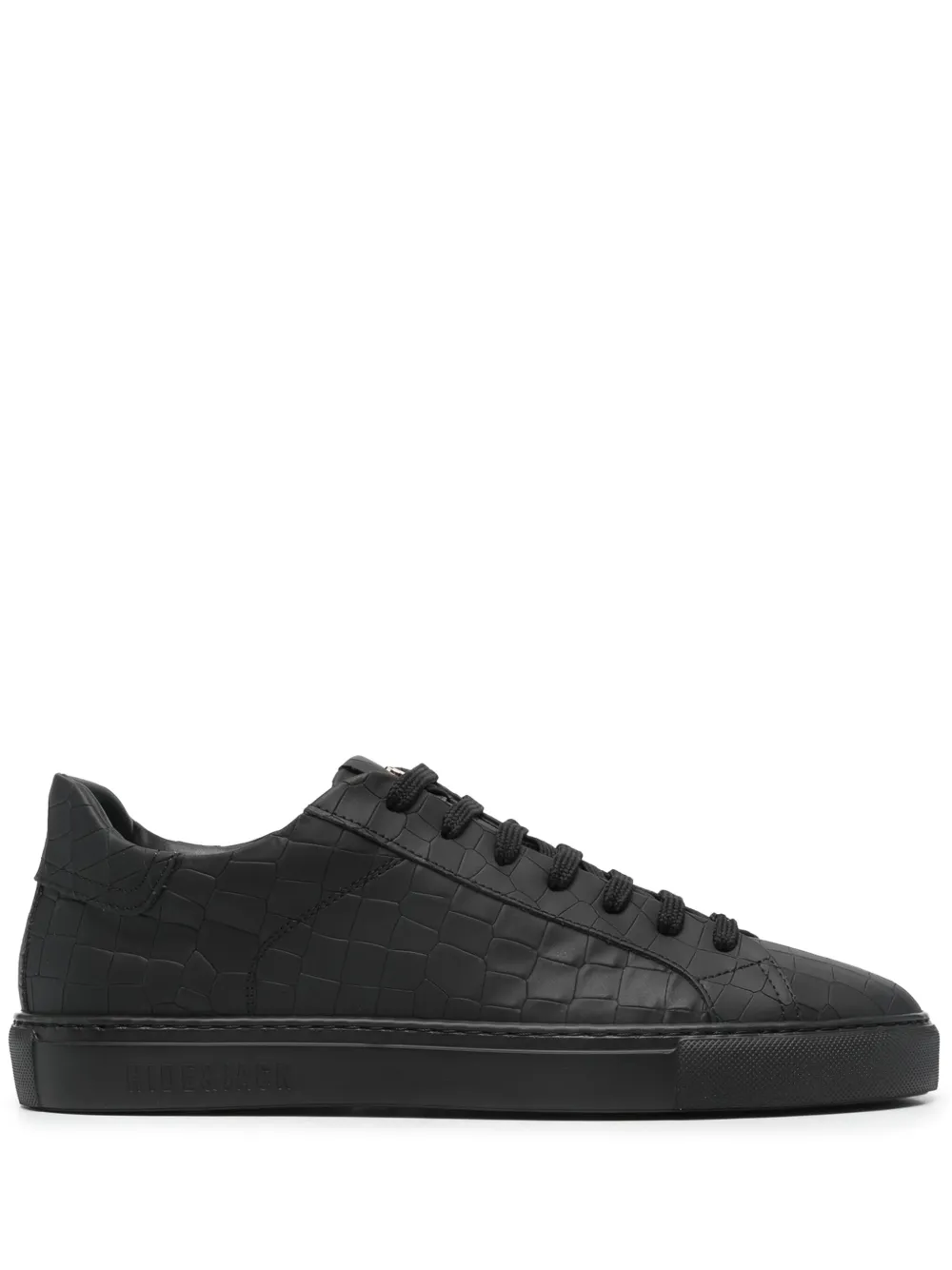 Hide&Jack Essence crocodile-embossed leather sneakers | Black | Image 1