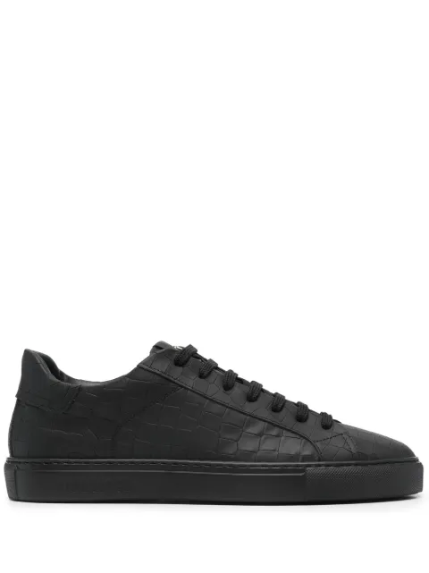 Hide&Jack Essence crocodile-embossed leather sneakers