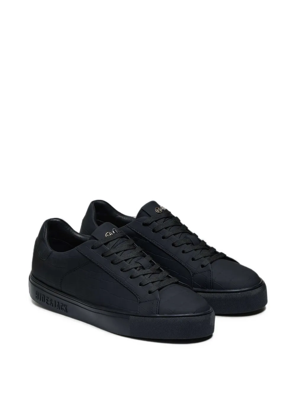 Hide&Jack Sneakers met krokodillen-reliëf Zwart