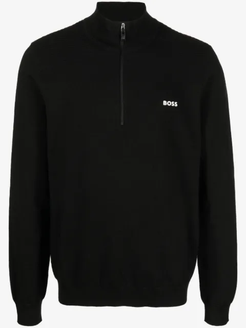BOSS pull en maille à logo imprimé