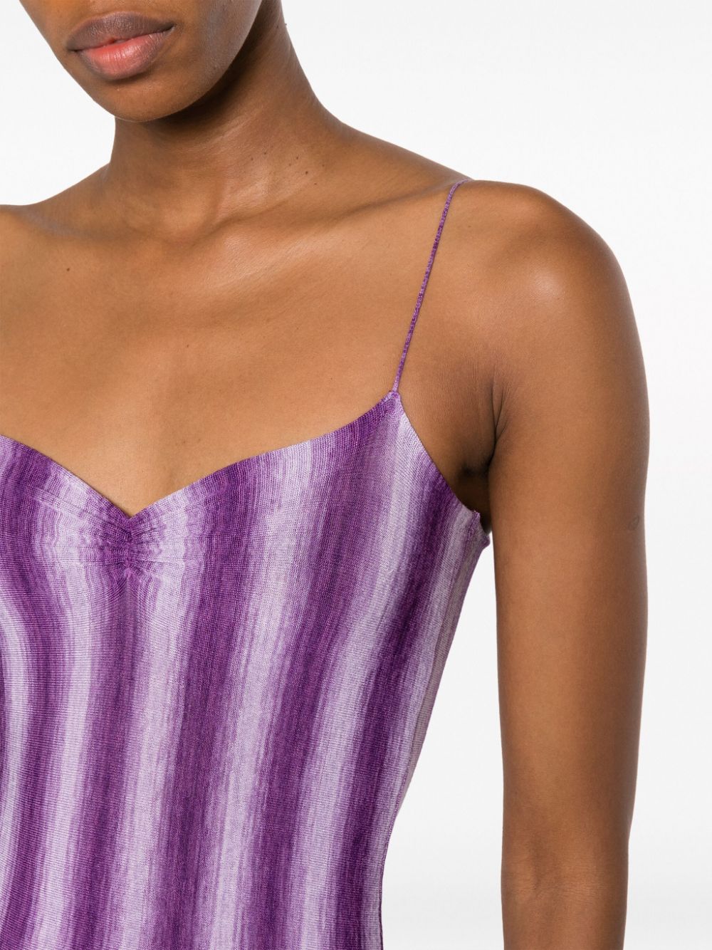 Shop Gimaguas Simi Striped-pattern Minidress In Purple