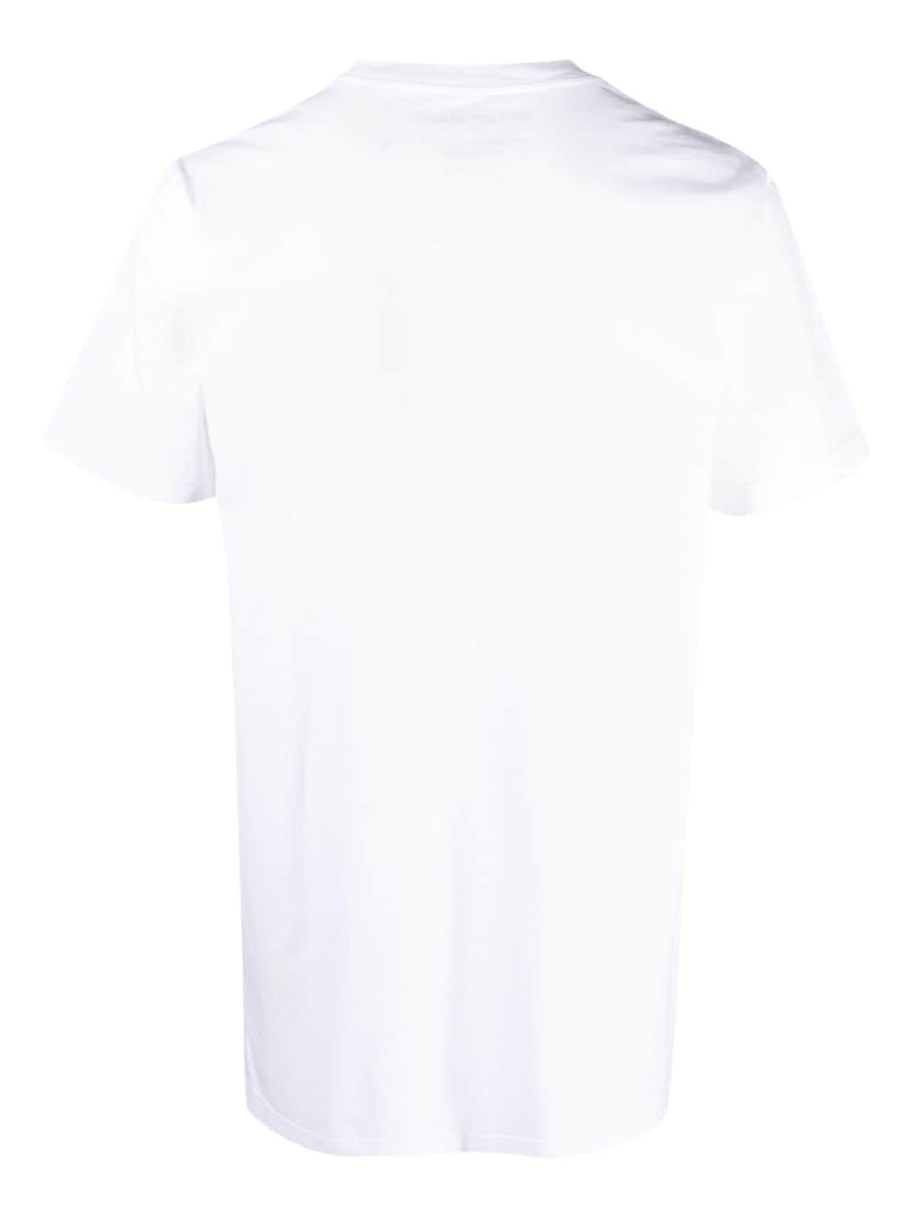 Shop Maharishi Graphic-print Organic Cotton T-shirt In White