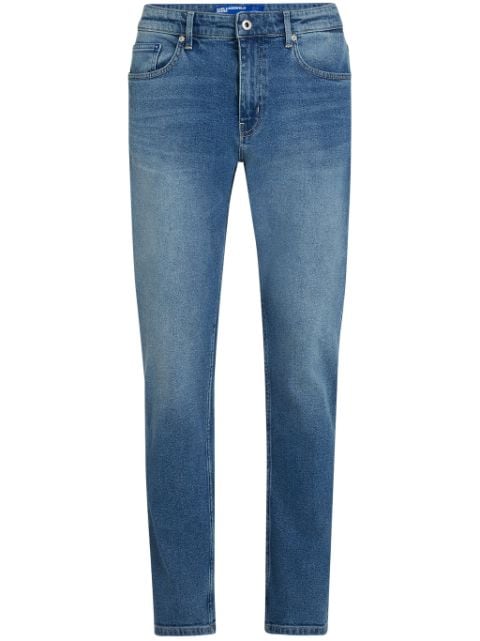 Karl Lagerfeld Jeans logo-embroidered slim-fit jeans