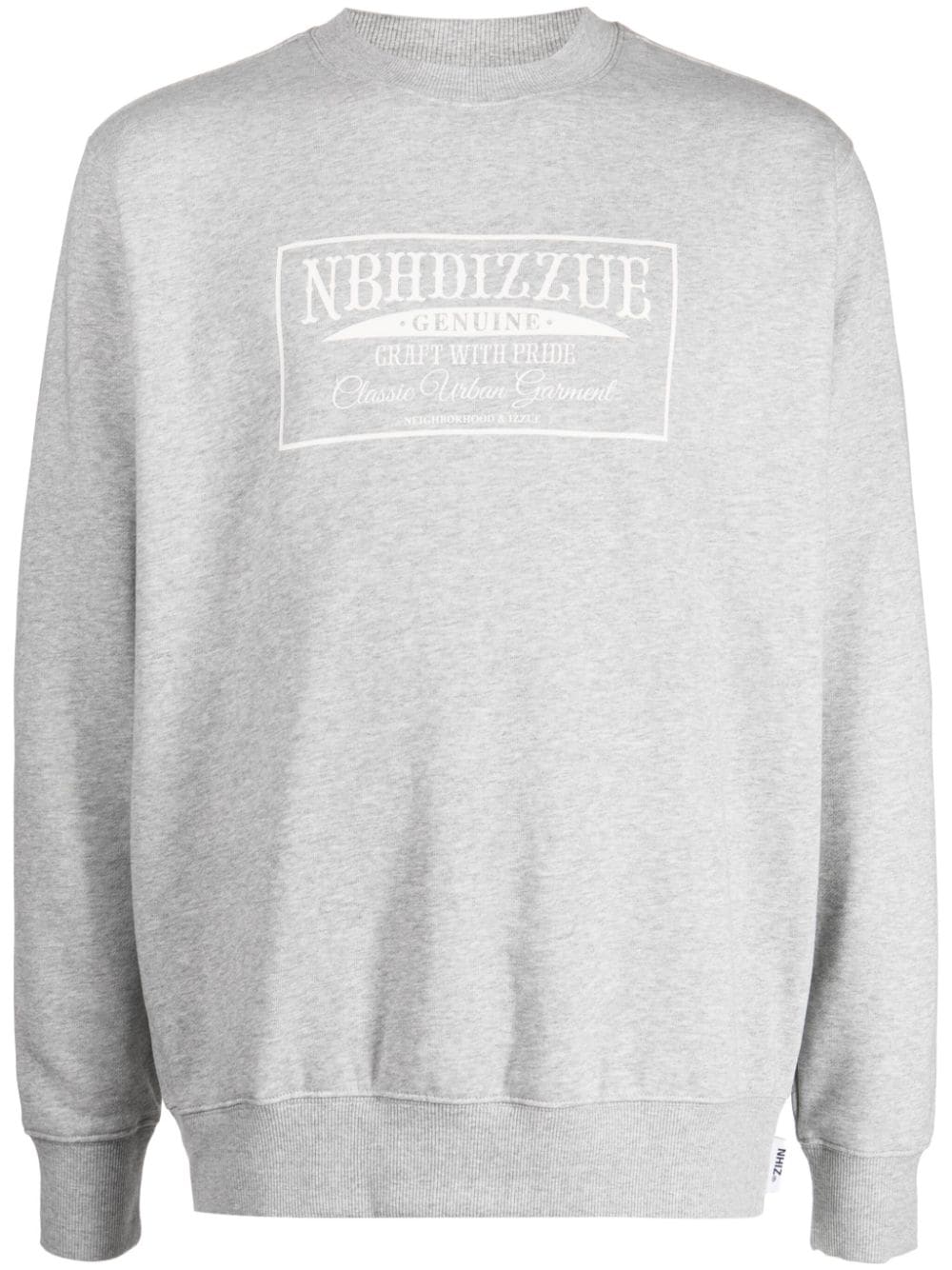 Izzue X Neighborhood Logo-print Cotton-blend Sweatshirt In Grey