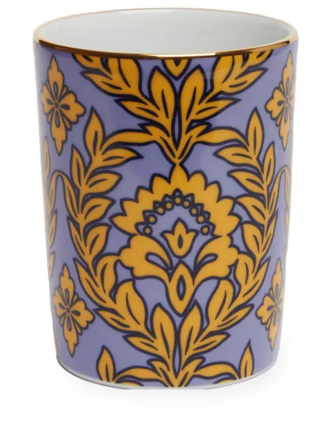 La DoubleJ taza de porcelana con hojas estampadas