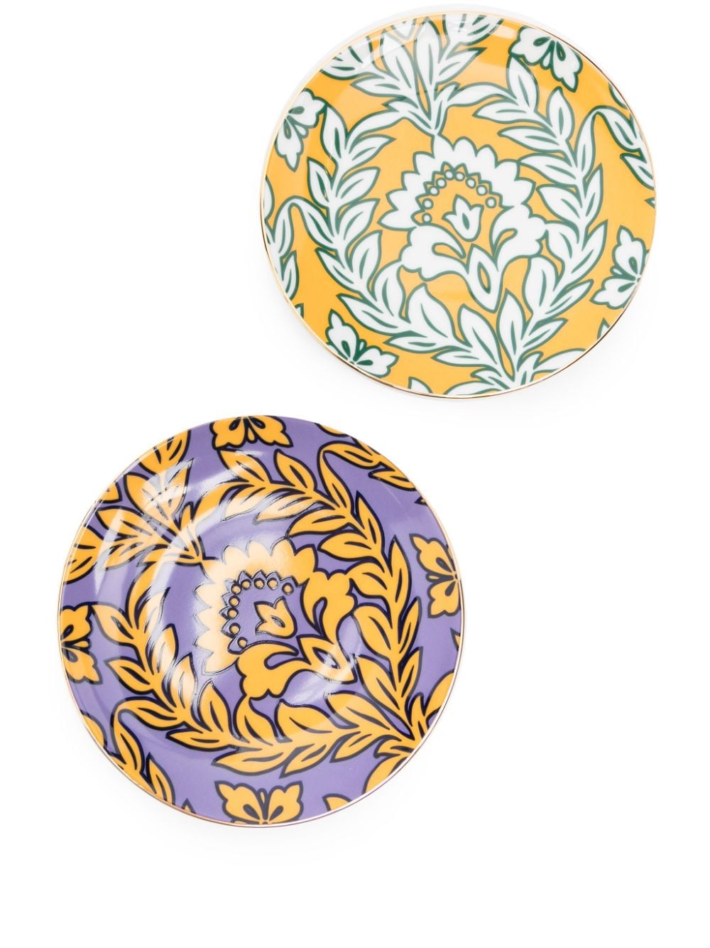 La Doublej Porcelain Side Plates (set Of Two) In Yellow