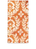 La DoubleJ leaf-print linen napkins (set of two) - Orange