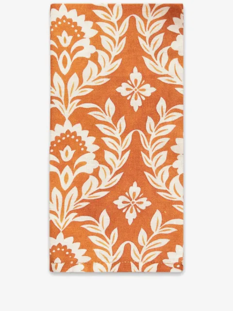 La DoubleJ servilletas de lino con hojas estampadas (set de 2 piezas)