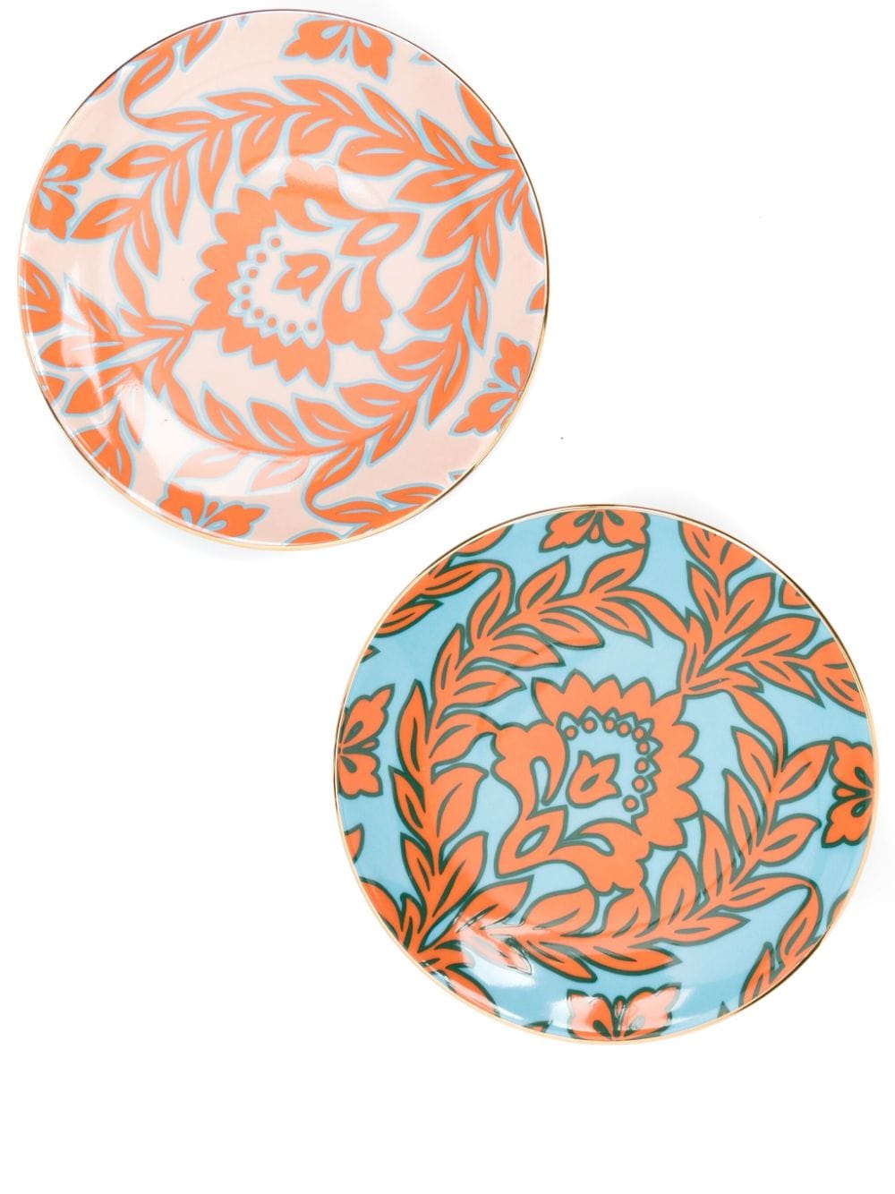 La Doublej Porcelain Side Plates (set Of Two) In Multi