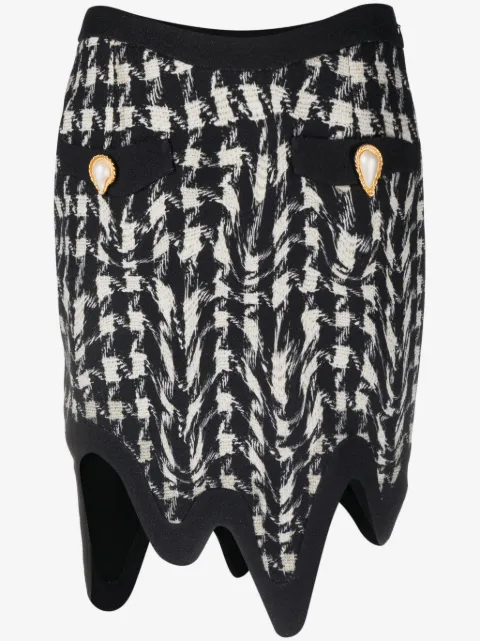Moschino asymmetric wool miniskirt
