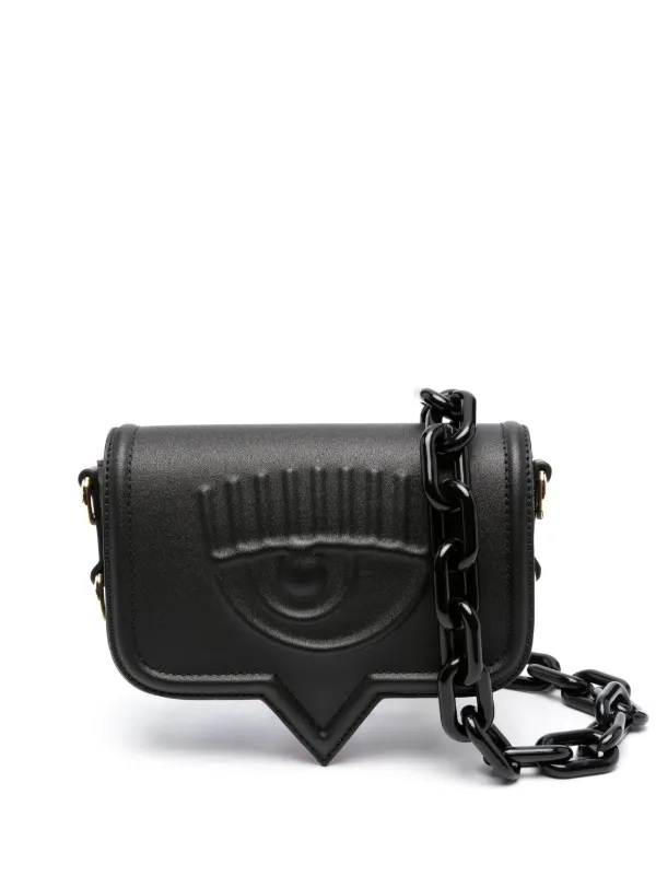 Chiara Ferragni Eyelike logo-embossed Shoulder Bag Black FARFETCH - Main Image