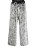 Dolce & Gabbana faux-fur tailored-cut trousers - Black