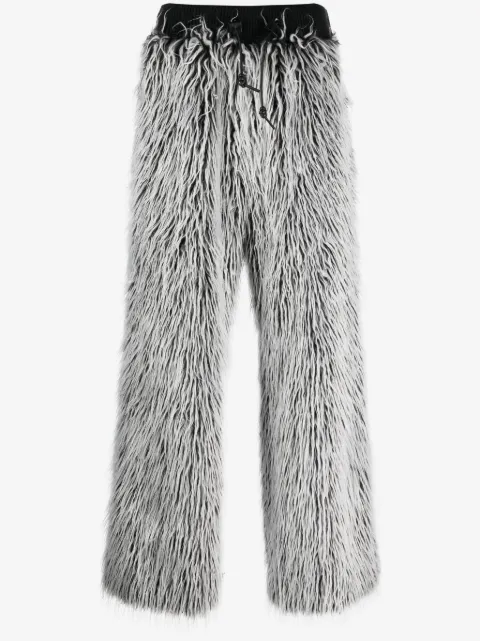 Dolce & Gabbana faux-fur tailored-cut trousers