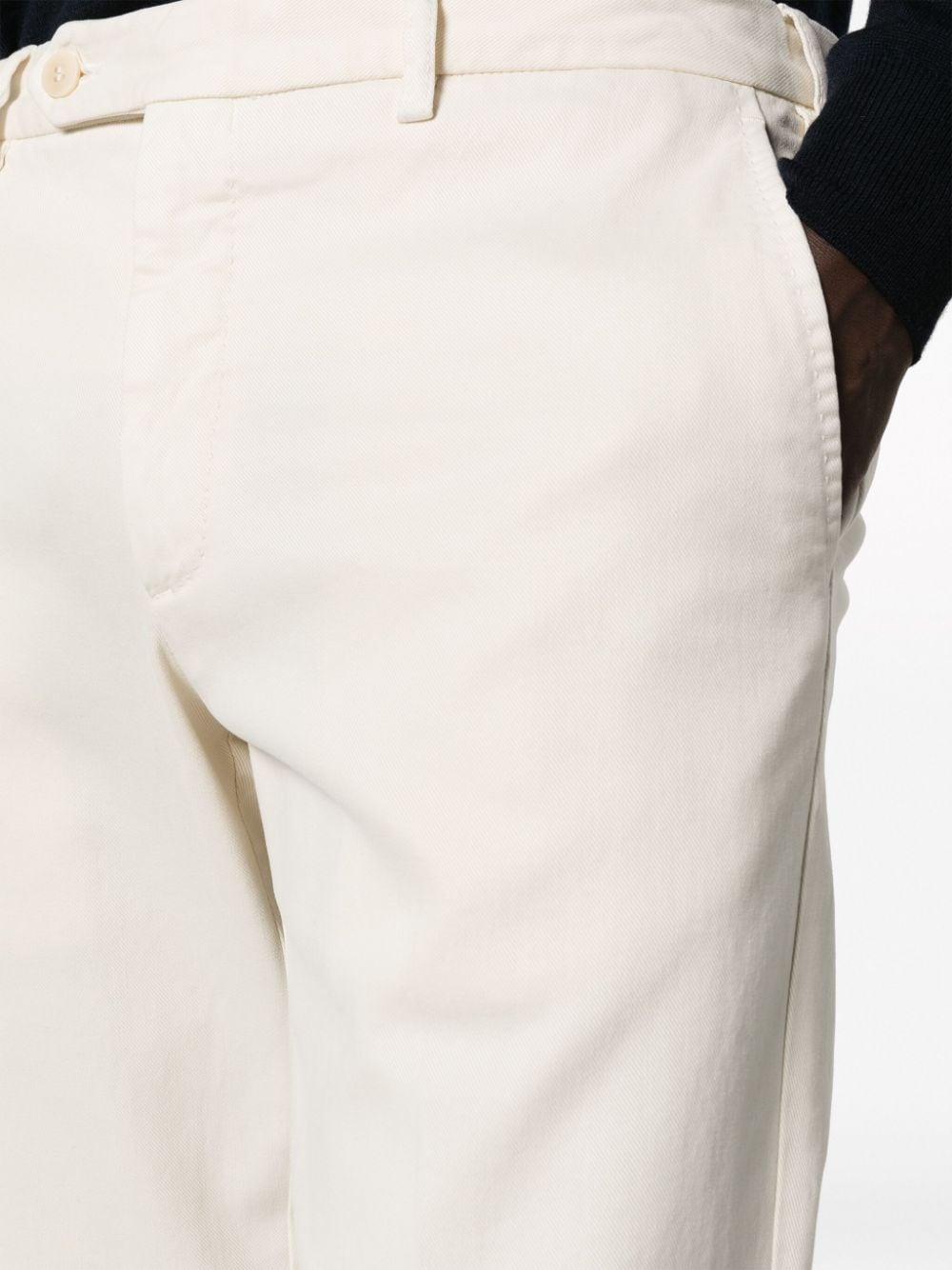 Shop Rota Mid-rise Slim-fit Chinos In White
