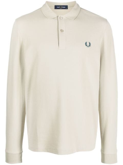 logo-embroidered cotton polo shirt