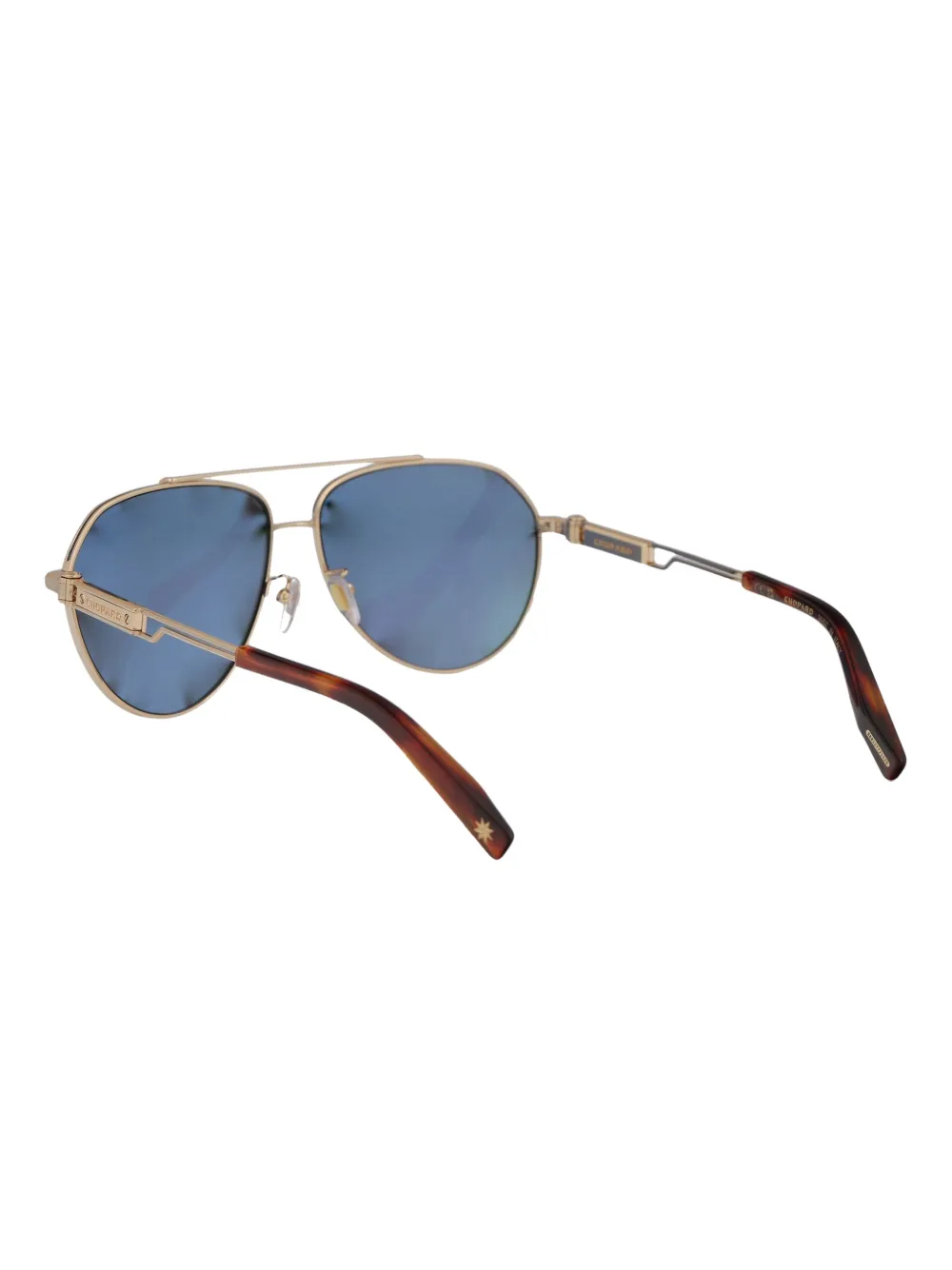  Chopard Eyewear Logo-engraved Sunglasses - Gold 