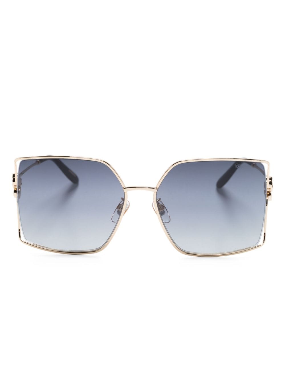Chopard Eyewear Square-frame Gradient-lenses Sunglasses In Gold