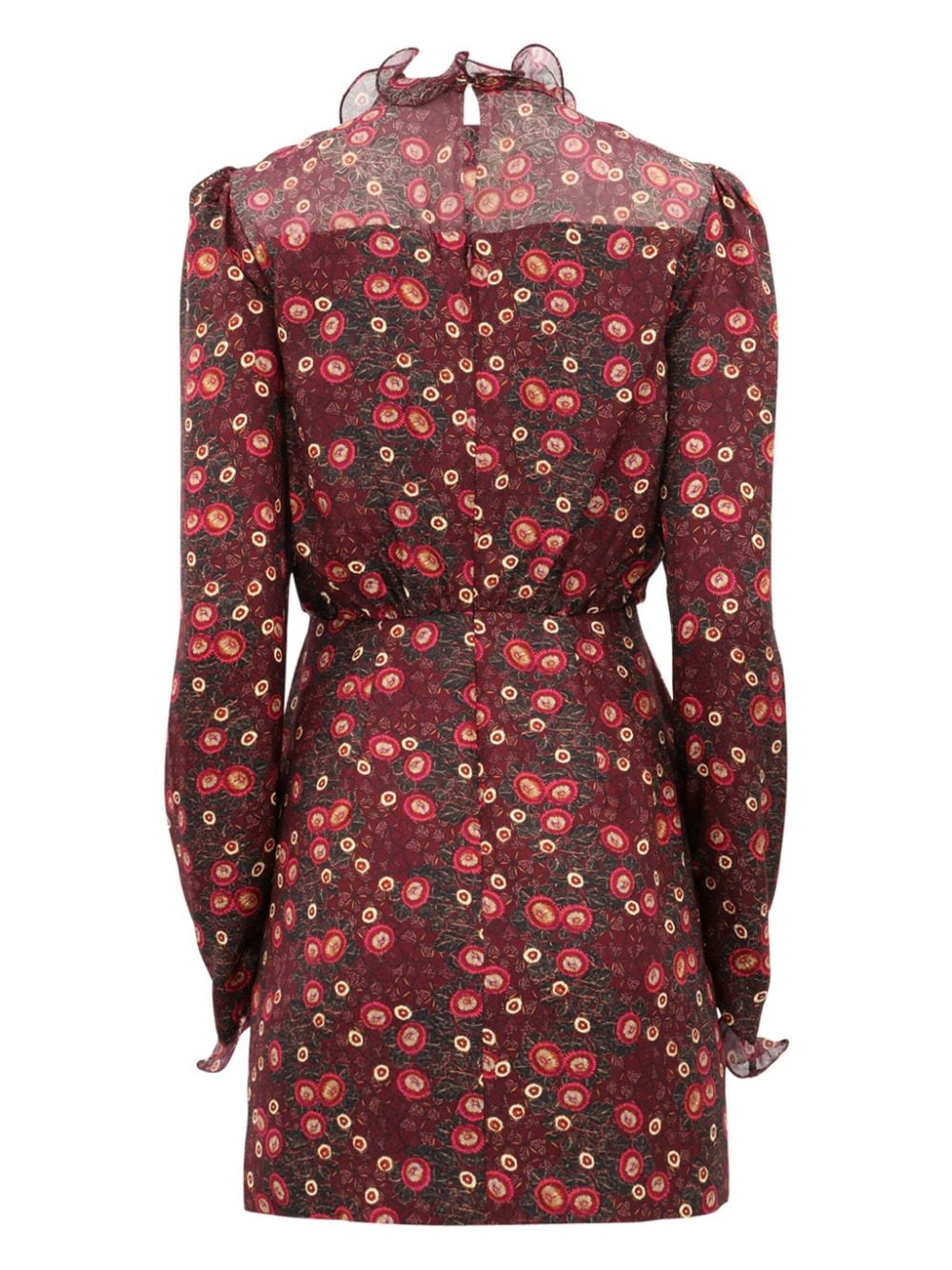 Saloni Zijden mini-jurk Rood