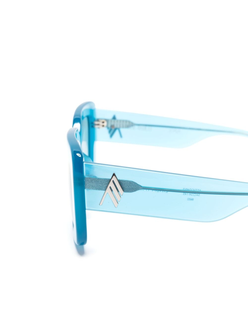 Shop Attico Jorja Rectangular-frame Sunglasses In Blau