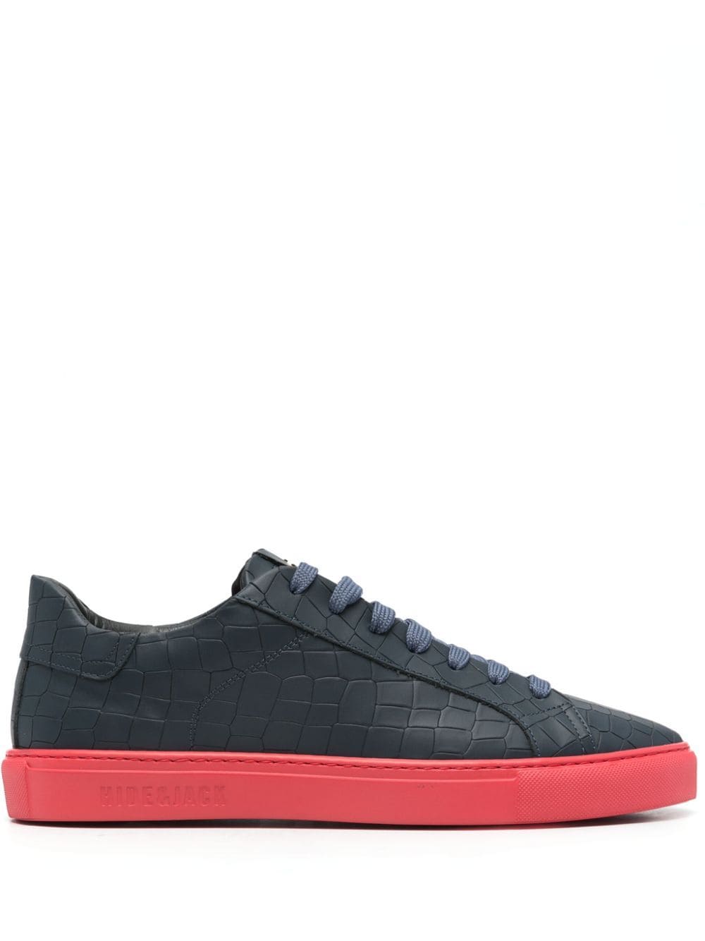 Shop Hide & Jack Essence Leather Sneakers In Blue