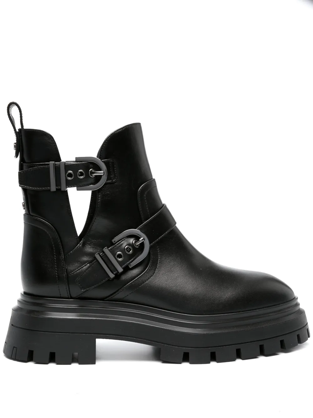 Stuart Weitzman The Maverick Bedford Moto Bootie In Black