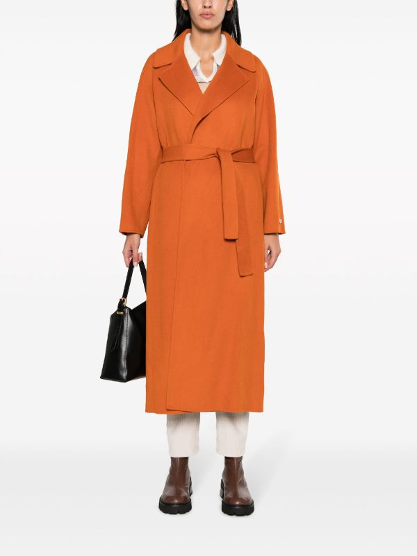 Orange on sale long coat