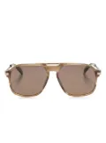 Chopard Eyewear logo-engraved pilot-frame sunglasses - Brown