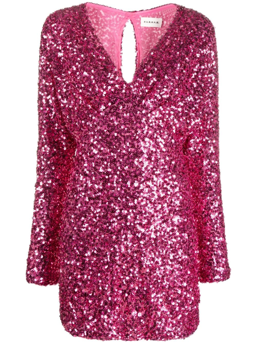 P.a.r.o.s.h Sequin-embellished Minidress In Pink