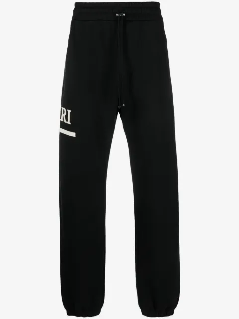 AMIRI logo-engraved cotton track trousers
