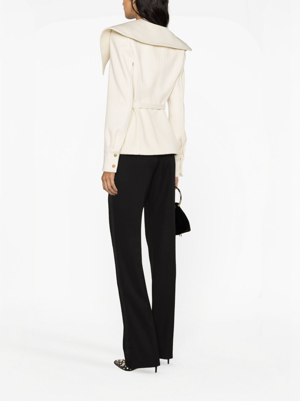 Balmain belted wool jacket Women