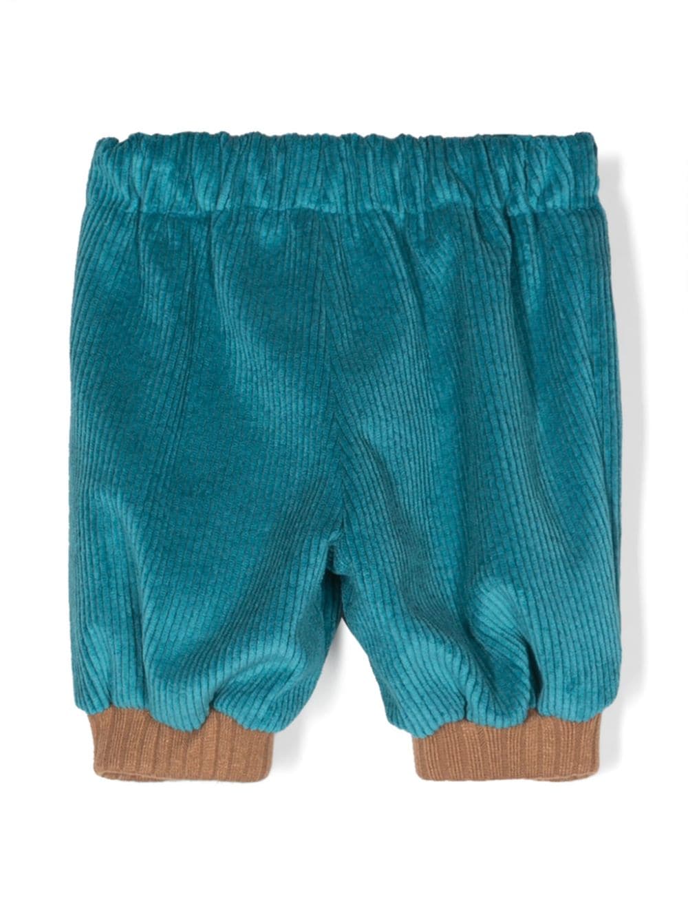 Shop La Stupenderia Elasticated-waist Corduroy Trousers In Blue