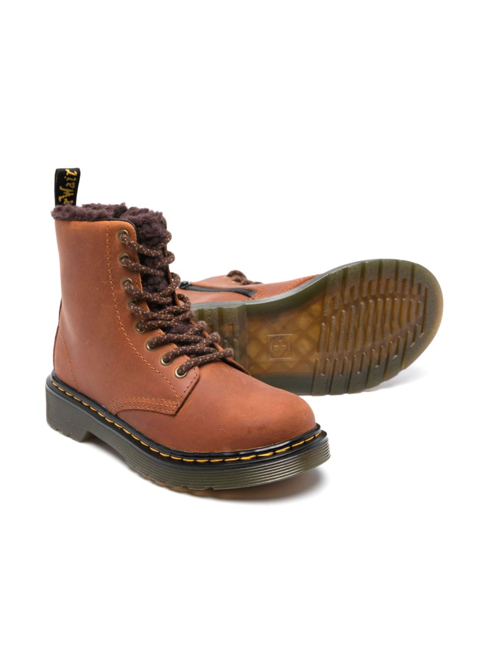 Image 2 of Dr. Martens Kids 1460 Serena läderstövlar