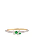 House of Meraki 18kt yellow gold Leah emerald and diamond ring