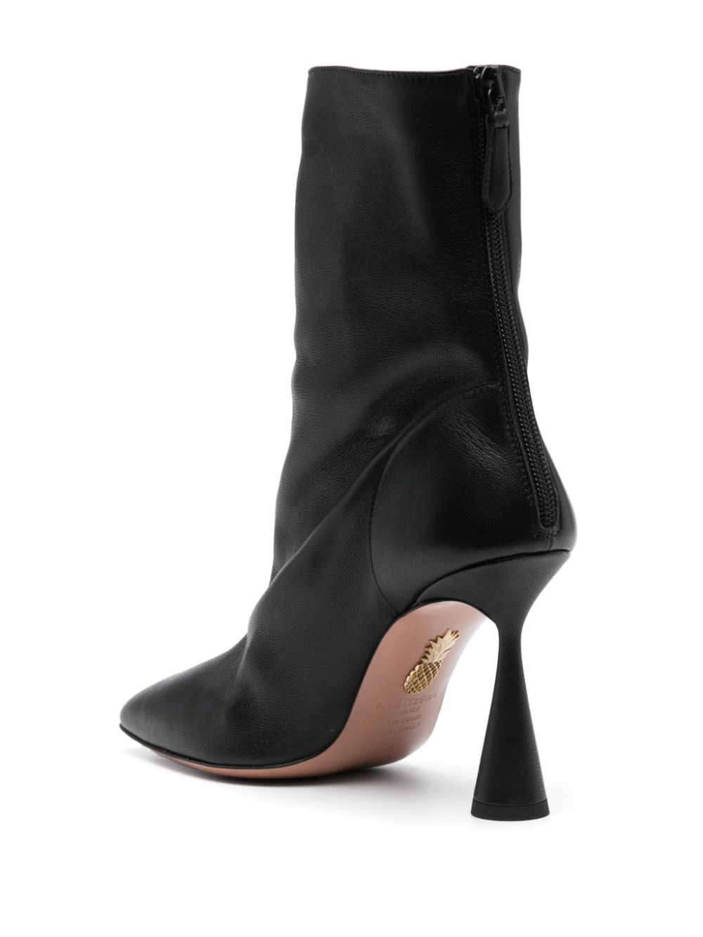 Shop Aquazzura 100mm High-heeled Ankle Boots In Black