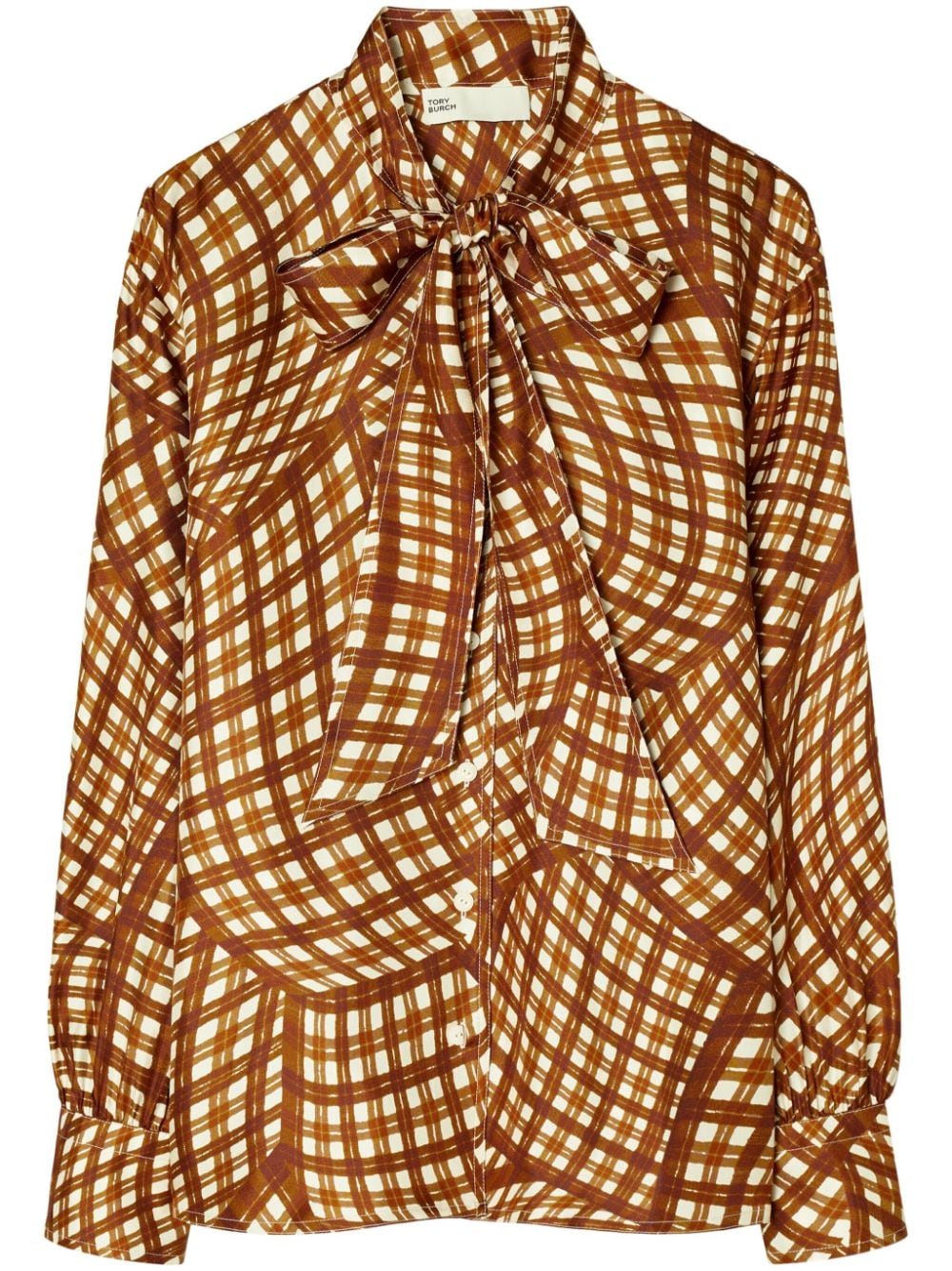 Tory Burch Zijden blouse Bruin