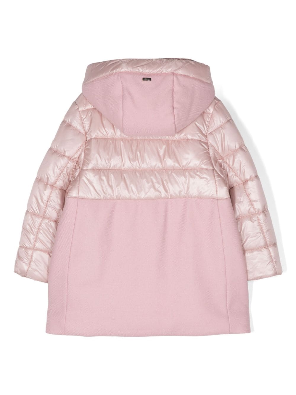 Shop Herno Logo-plaque Hooded Puffer Coat In Pink
