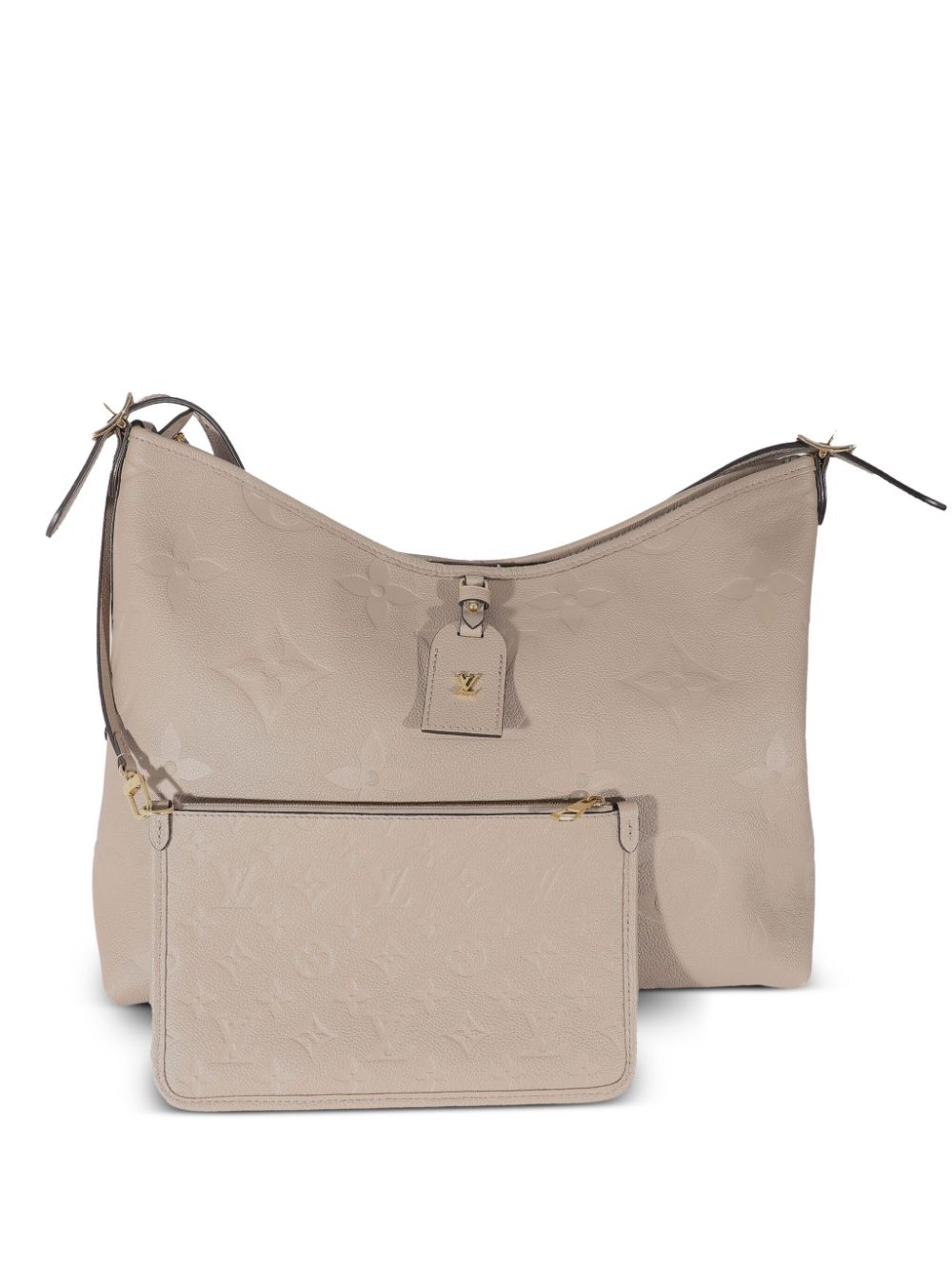 Pre-owned Louis Vuitton 2021 Carryall Mm Shoulder Bag In Neutrals