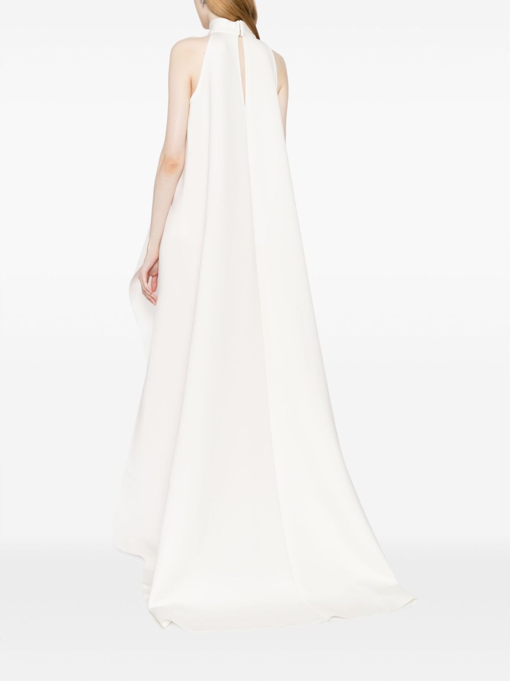 Shop Saiid Kobeisy Asymmetric Floral-print Maxi Dress In White