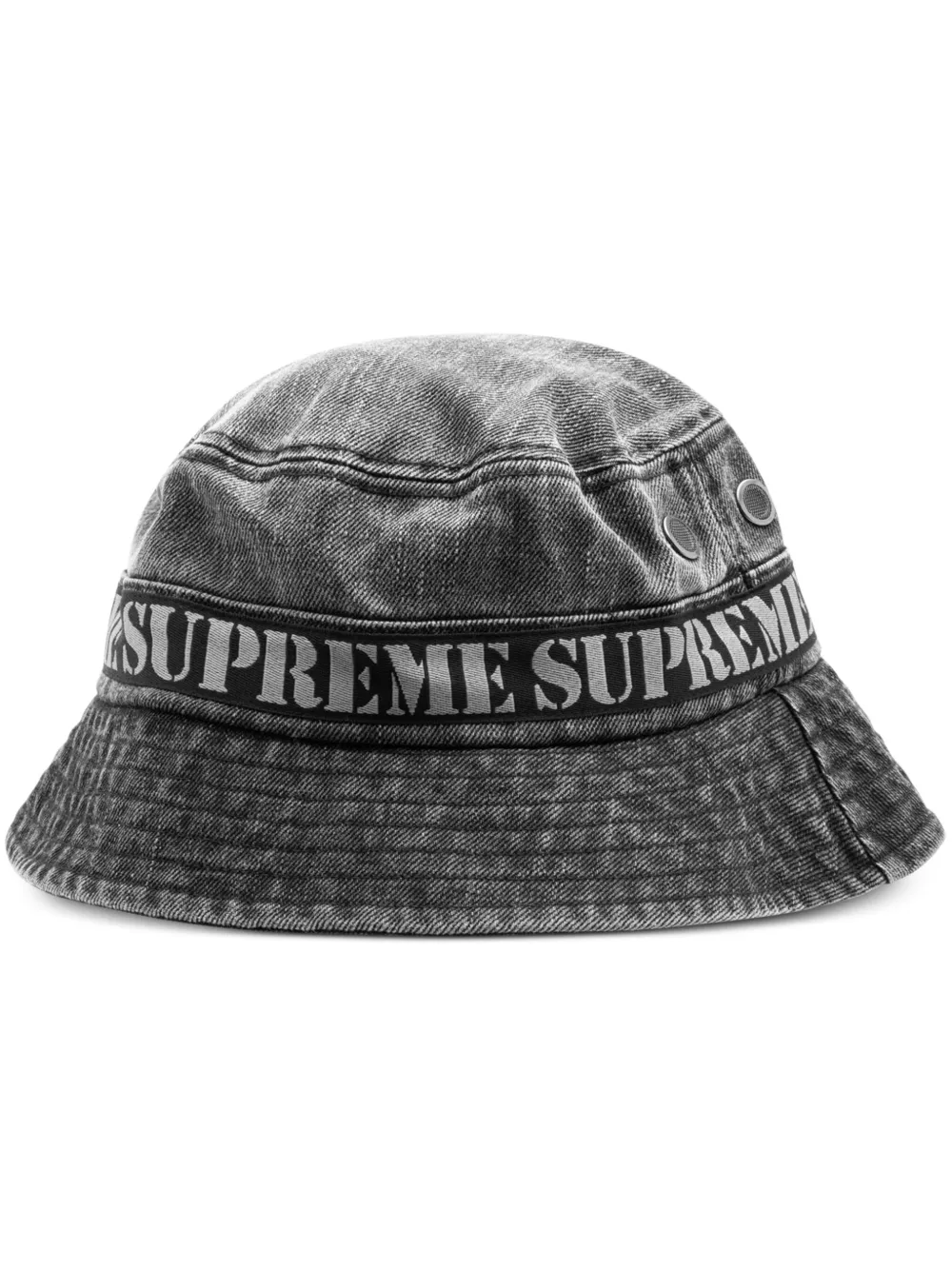 Supreme Vissershoed met logo Zwart